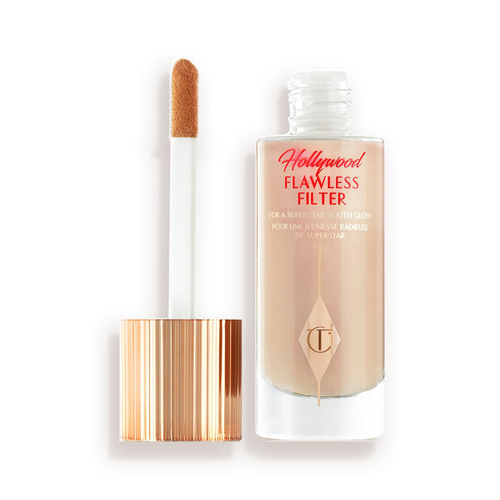 Charlotte Tilbury Hollywood FlawlessÃ‚Â Filter - Multi-Use Makeup Primer, Complexion Booster & Illuminating Liquid Highlighter with Sheer Coverage - Smooths & Blurs Skin - 4.5 Medium