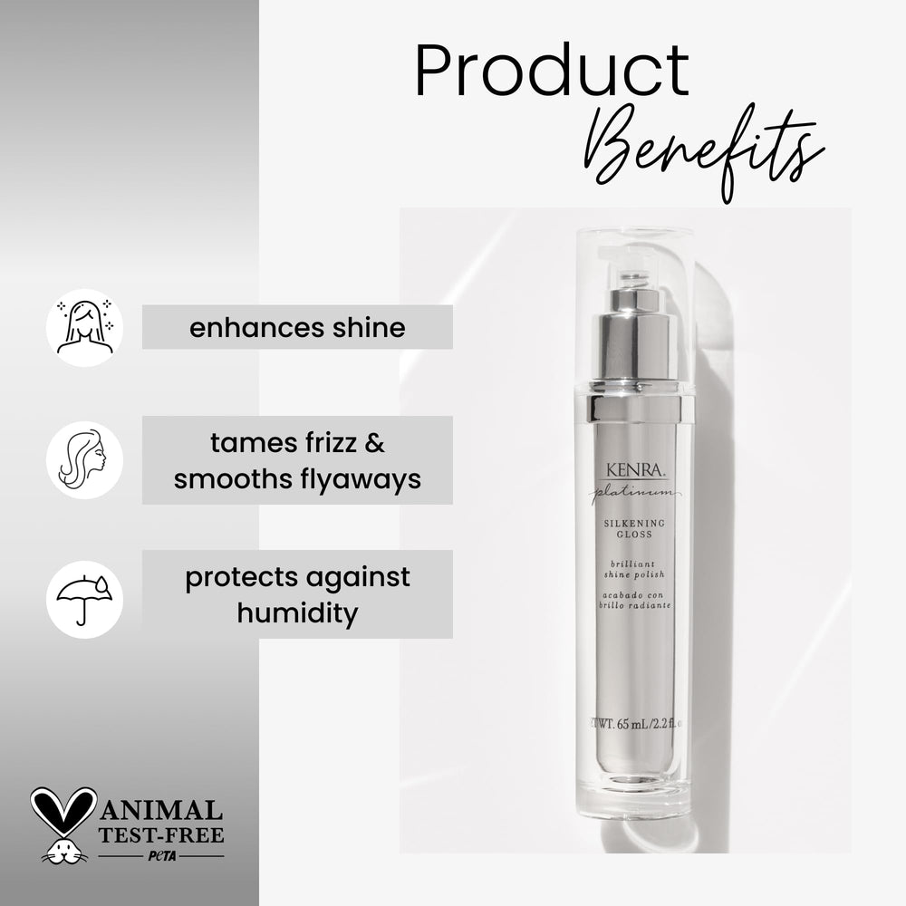 Kenra Professional Platinum Silkening Gloss | Brilliant Shine Polish | Medium To Coarse Hair | 2.26 fl. Oz Retail $29.00