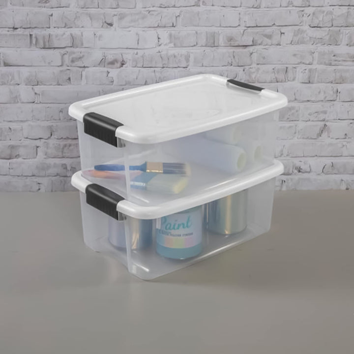 STERILITE 19848006 Ultra Storage Tote with Titanium latches, 18 Quart Retail $15.83