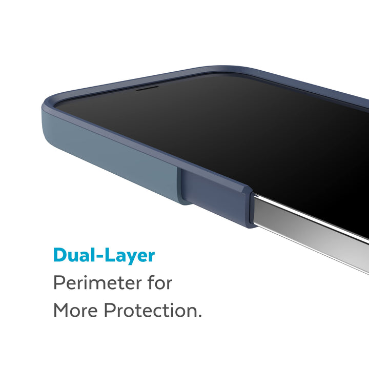 Speck iPhone 14 Pro Case - Drop Protection, Built for MagSafe, Scratch Resistant - No Slip Grip with Soft Touch Coating iPhone 14 Pro 6.1 Inch - Mystery Blue/Faded Denim CandyShell Pro Retail $39.95