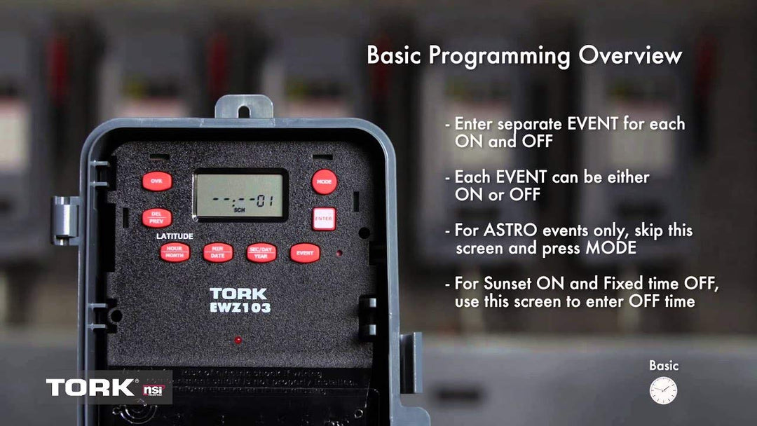 EWZ Series Multipurpose Control Astronomic 7 Day Time Switch, 120-277 VAC Input Supply, 1 Channel, DPST Output Dry Contact Retail $120.98