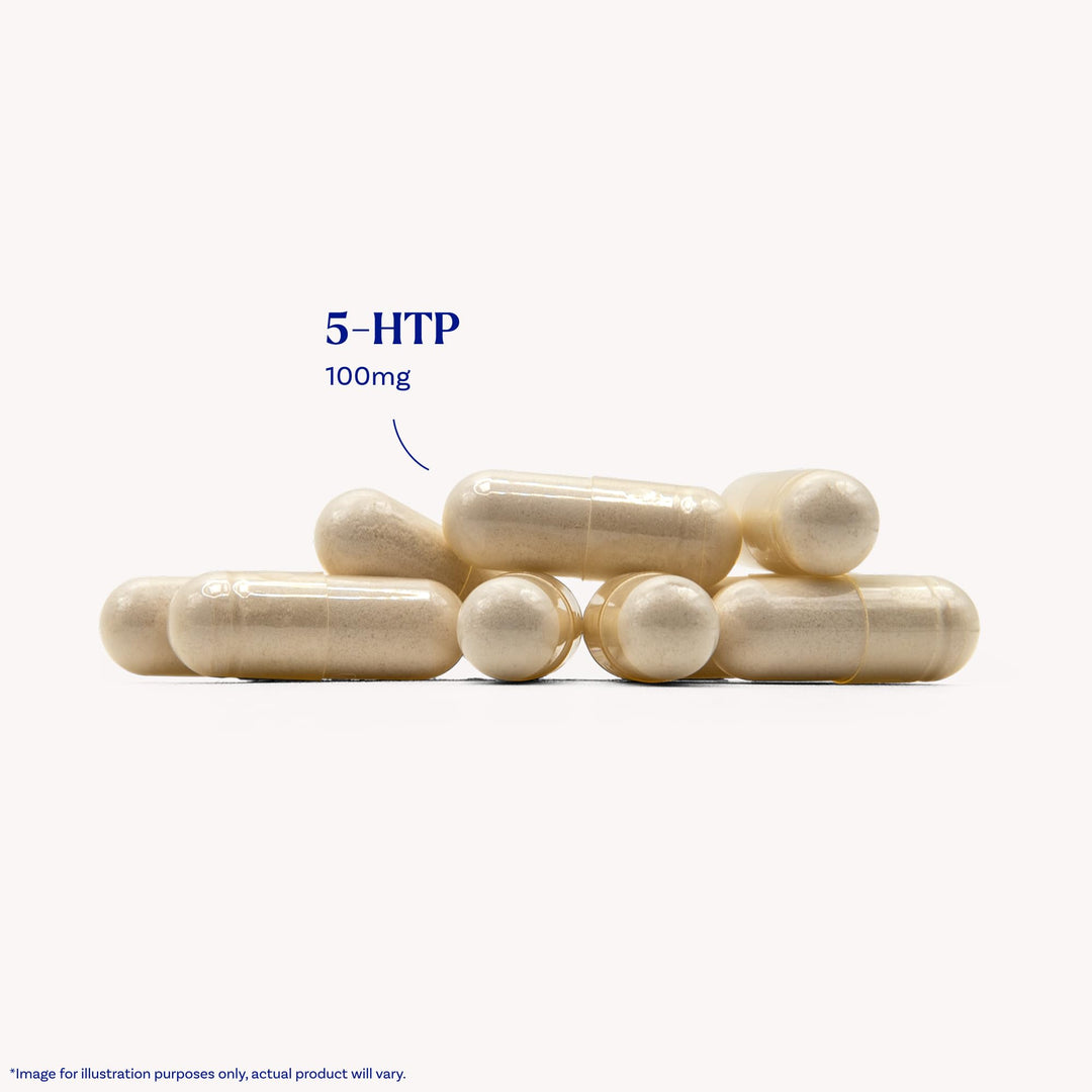 Natrol Mood + Stress 5-HTP 100 mg, Dietary Supplement for a Balanced Mood, Capsules for Adults, 30 Capsules, Up to a 30 Day Supply