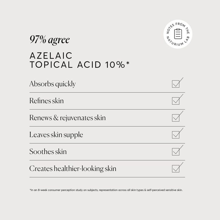 Naturium Azelaic Topical Acid 10%, Face & Skin Care Beauty Treatment with Niacinamide & Vitamin C, 1 oz