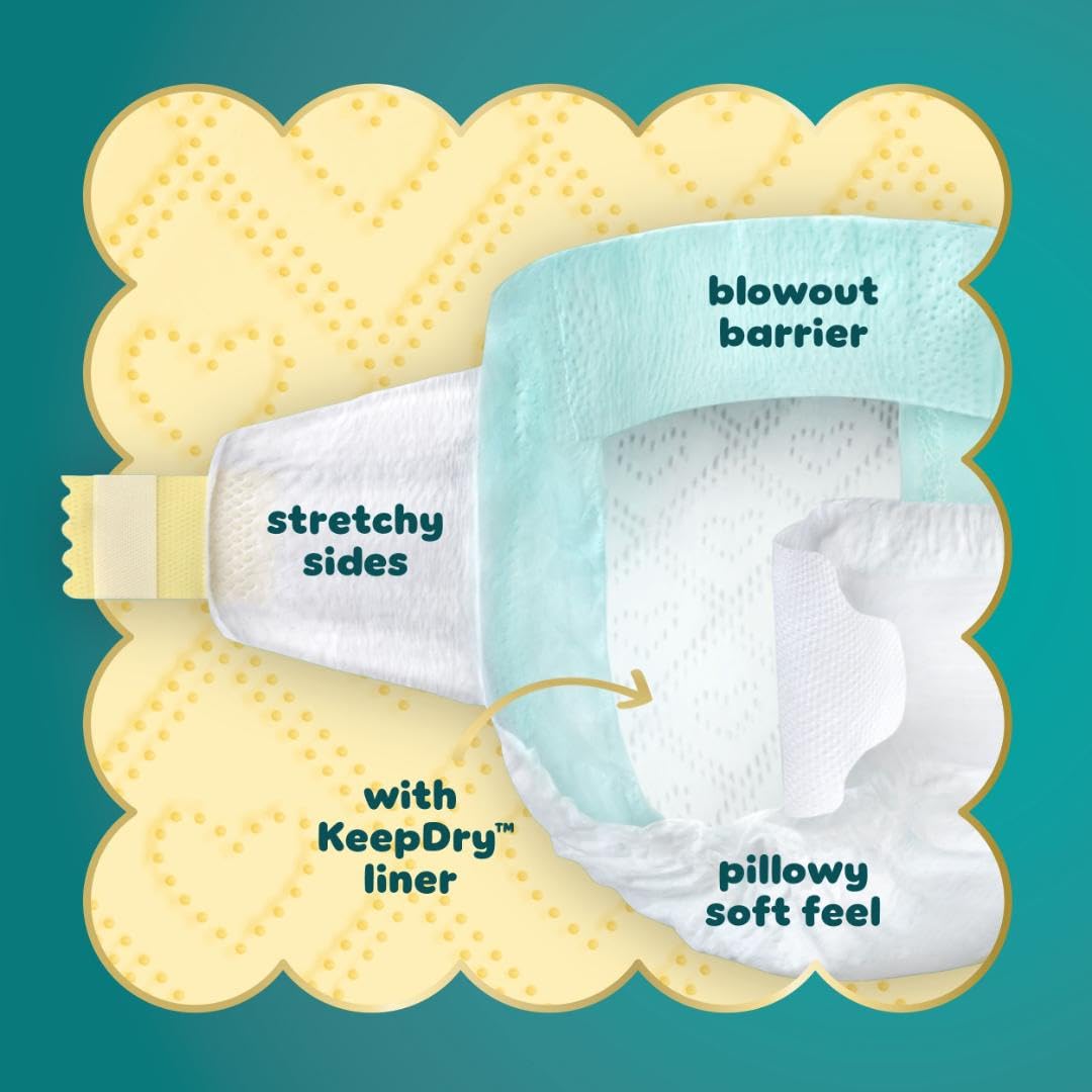 Pampers Swaddlers Diapers, Size 5 (20-37 lbs), 58 Count, Absorbent, Keeps Baby Dry and Comfortable, Skin Safe Disposable Baby Diaper (Packaging May Vary) Retail $29.99