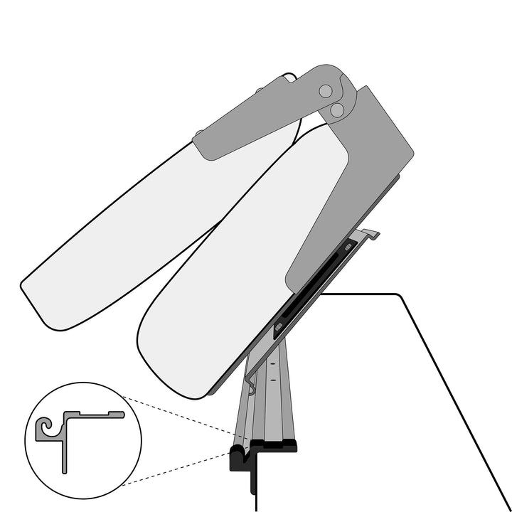 Wise 8WD73 Sure Mount Seat Bracket Kit, 33", Aluminum Retail $60.96