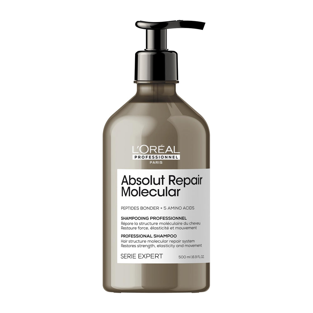 L'Oréal Professionnel Paris Absolut Repair Molecular Shampoo - Bond Building & Hair Strengthening Shampoo, For All Color Treated and Damaged Hair, With Peptide Bonder & Amino Acids, Sulfate-Free Retail $48.00