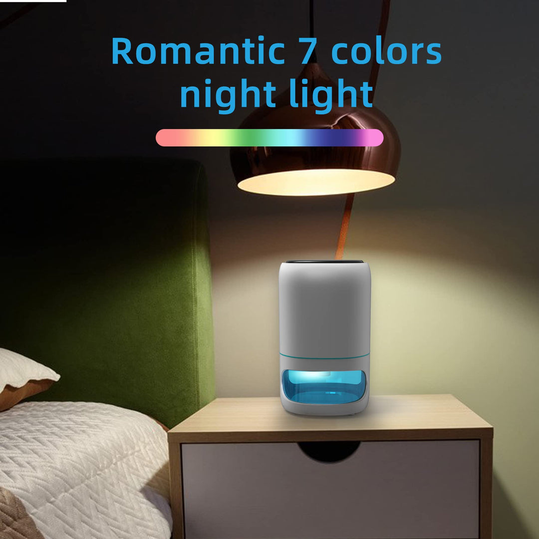 Hoomace 2 In 1 Small Humidifier Dehumidifier Combo, Humidifiers Dehumidifier For Home Bedroom With Drain Hose Temperature Display,4 Modes,7 Color LED Lights,Timer Set Retail $65.00