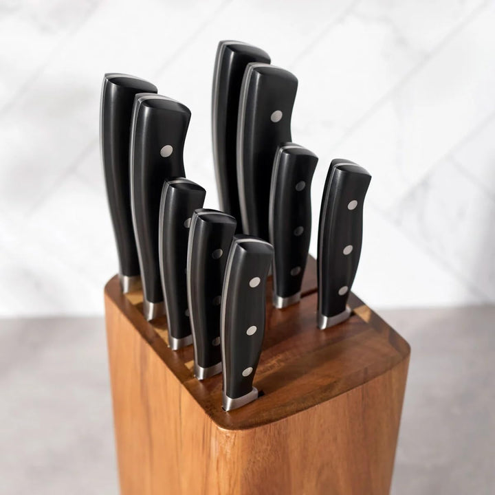 HENCKELS Fine Edge Forged Knife Block Set, 10 Piece Retail $109.99
