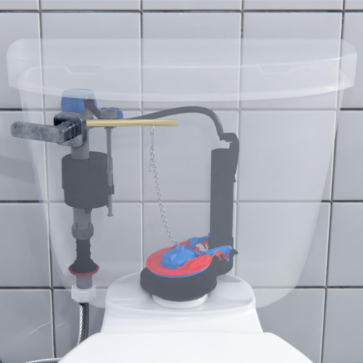 Fluidmaster K-400H-043-T4 Super Kit 2 in, or 3 Flapper and Toilet Fill Valve, Multi