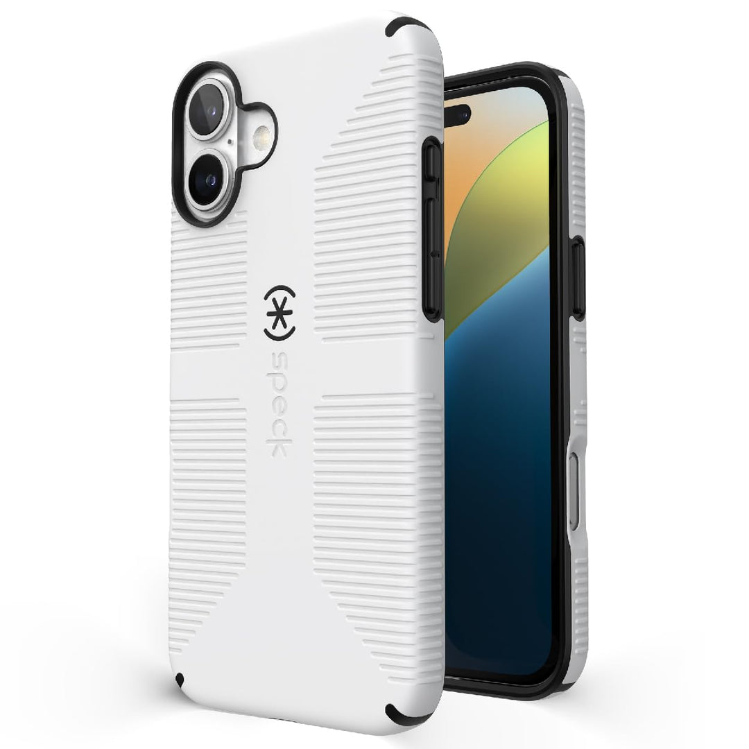 Speck CandyShell Grip Case iPhone 16 Plus - Slim MagSafe Case for Women and Men - White/Black Retail $12.89