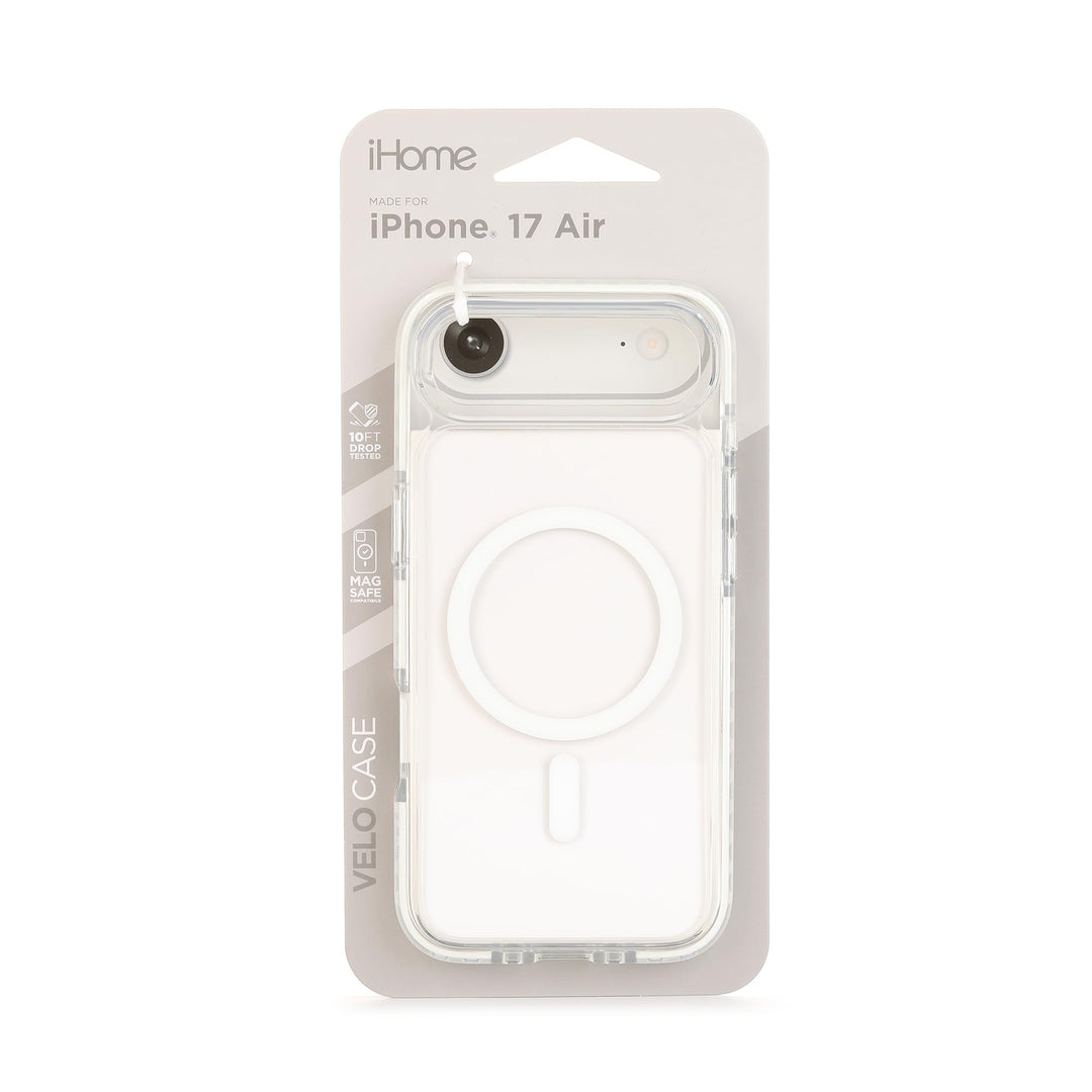 iHome Magsafe Velo Case for iPhone, Shockproof, MagSafe Compatible, Camera Guard (Clear, iPhone Air) Retail $19.99