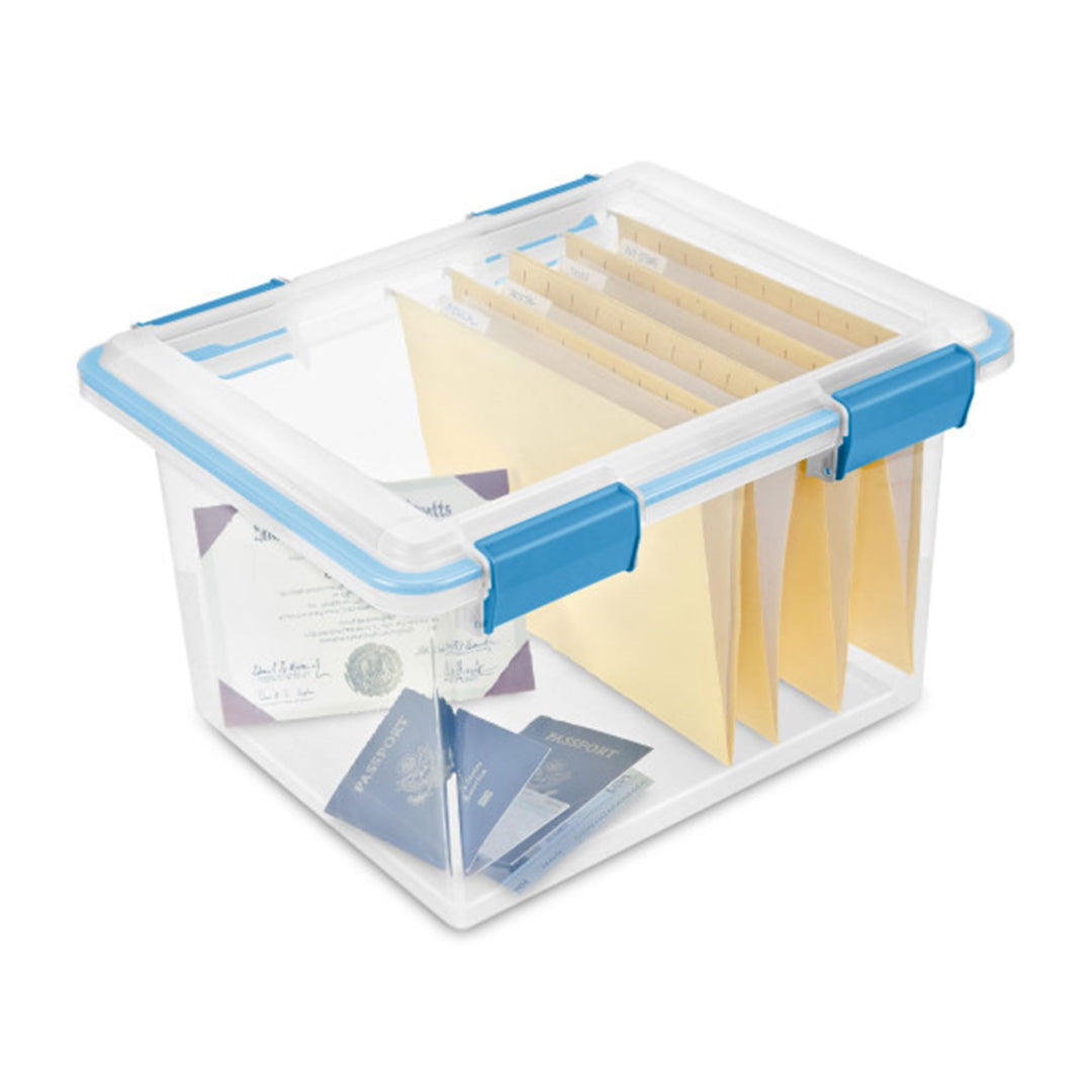 Sterilite  Gasket Box, Weather-Resistant Storage Bins with Latching Lids, 32 Quart - Heavy-Duty Organizing Containers for Closet, Bathroom, and Office Retail $9.97