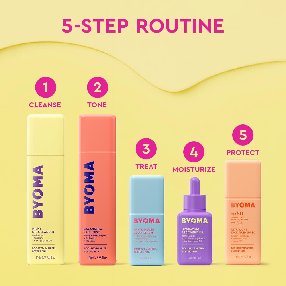BYOMA Balancing Face Mist - pH Balanced Face Toner with Ceramides, Probiotics & Allantoin - Alcohol Free Toner Spray - Balance, Soothe & Refresh Throughout The Day - 3.38 fl. oz
