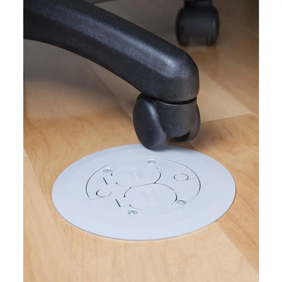 RACO 6299 Round Floor Box Cover Kit Nonmetallic With Two-Lift Lids for 5511 Floor Box, Gray Retail $19.99