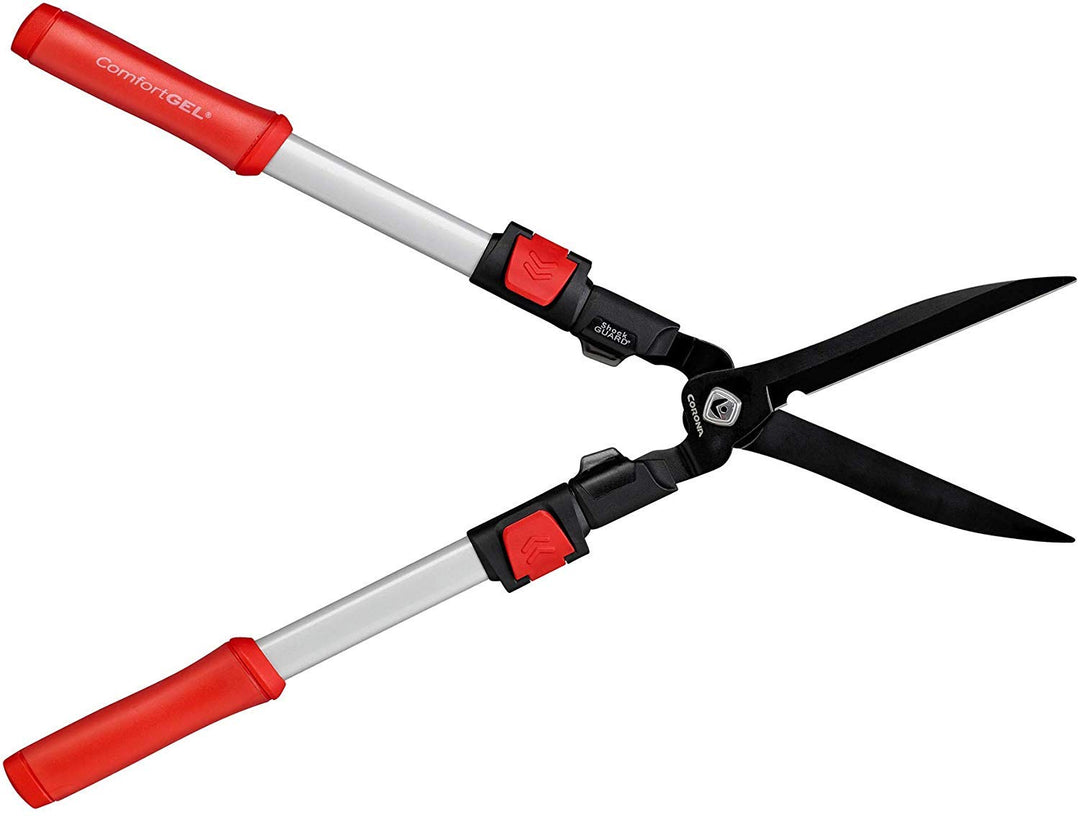 Corona HS 3344 ComfortGEL Extendable Hedge Shear, 9-Inch Blade, Red