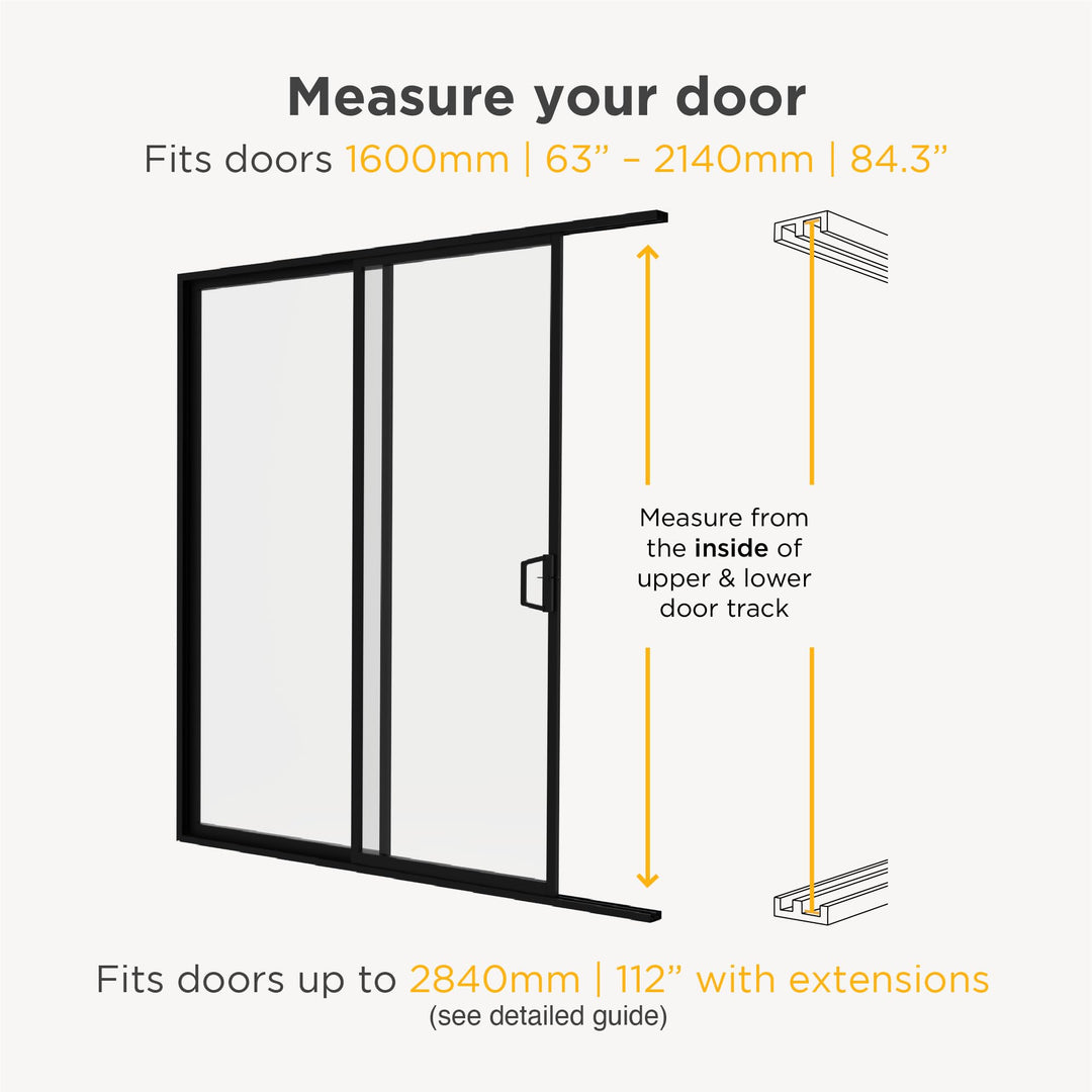 Hakuna Pets V2 Patio Pet Door Screen Insert Panel for Sliding Doors, Fits Door Track Min Ht 62.99" to Max Ht 84.25",UV Resistant Mesh, Locking Magnetic Dog Door, Easy Install and Removal,Large,Silver Retail $134.99