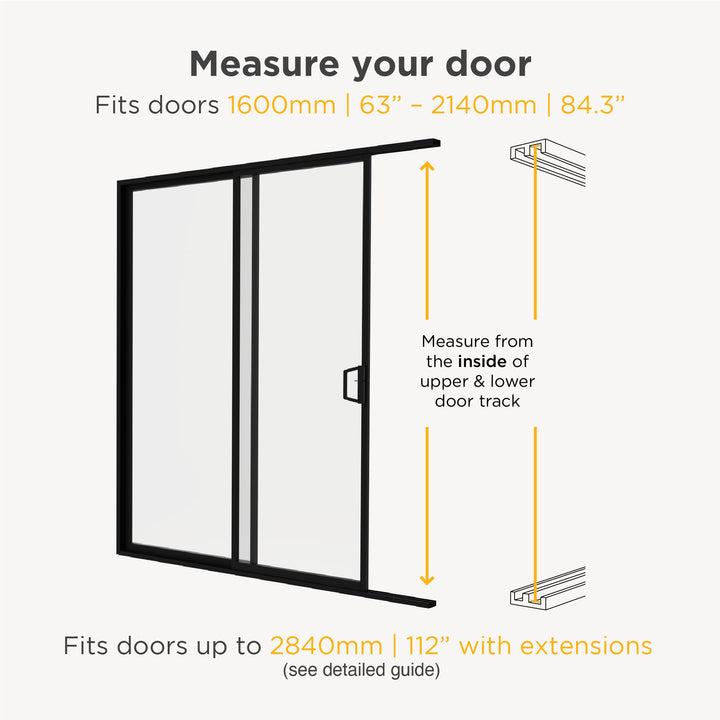 Hakuna Pets V2 Patio Pet Door Screen Insert Panel for Sliding Doors, Fits Door Track Min Ht 62.99" to Max Ht 84.25",UV Resistant Mesh, Locking Magnetic Dog Door, Easy Install and Removal,Large,Silver Retail $134.99