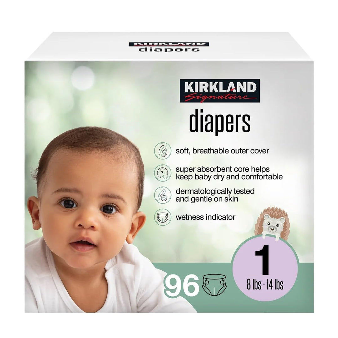 Kirkland Signature Diaper, Size 1, 96 Count Retail $35.97