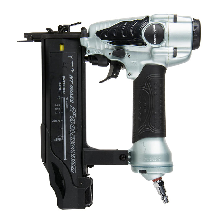 Metabo HPT Brad Nailer, Pro-Preferred Lightweight Pneumatic Power Nailer for Precision Trim Work and Furniture Building, Adjustable Depth, 18 Gauge, 5/8" up to 2" Brad Nails, NT50AE2 Retail $119.00