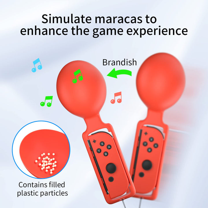 Switch Maracas Game Compatible with Samba de Amigo: Party Central - Nintendo Switch [Blue/Red] Retail $10.00