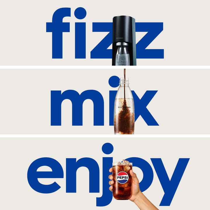 SodaStream Terra Sparkling Water Maker (Black) with CO2 and Dishwasher Safe Bottle Retail $99.99