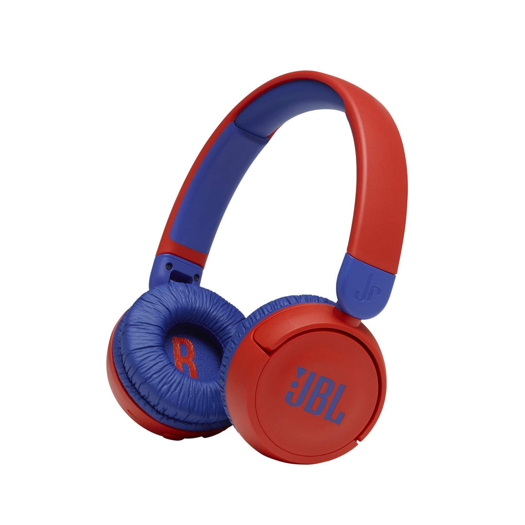 JBL Jr310BT Kids Wireless On-Ear Headphones - Bluetooth Headphones with Microphone, Safe Sound Under 85dB Volume, 30H Battery, Foldable, Comfort, Easy, Soft, Cool Colors (Red), Small Retail $49.95