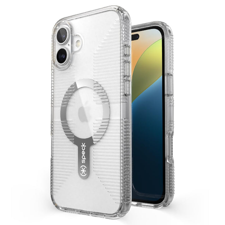 Speck Clear iPhone 16 Plus Case - Slim Phone Case iPhone 16 Plus - iPhone 16 Plus Phone Case - MagSafe - GemShell - Crystal Clear Retail $39.95