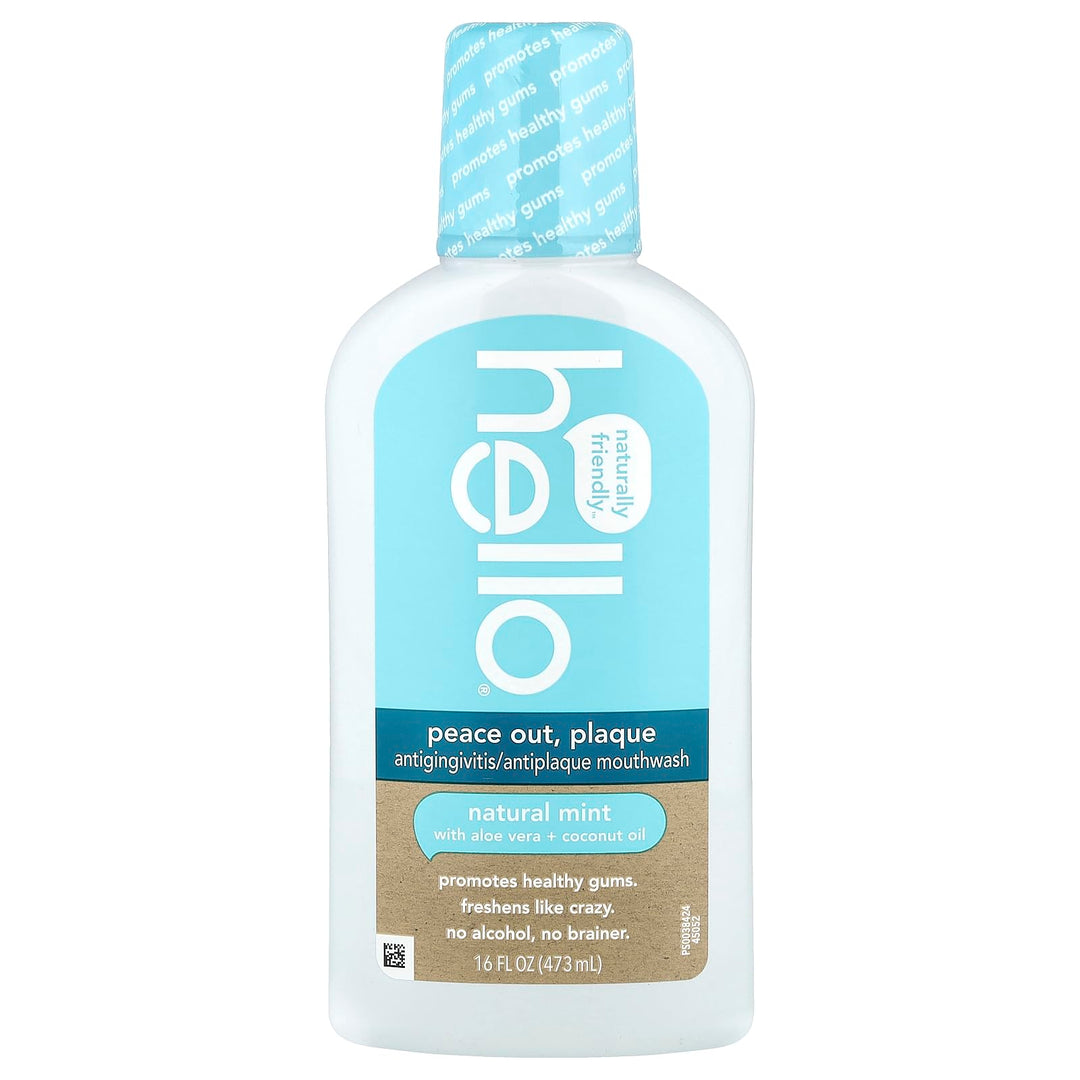 Hello, Mouthwash, Antigingivitis, Natural Mint, 16 fl oz - 2 Pack