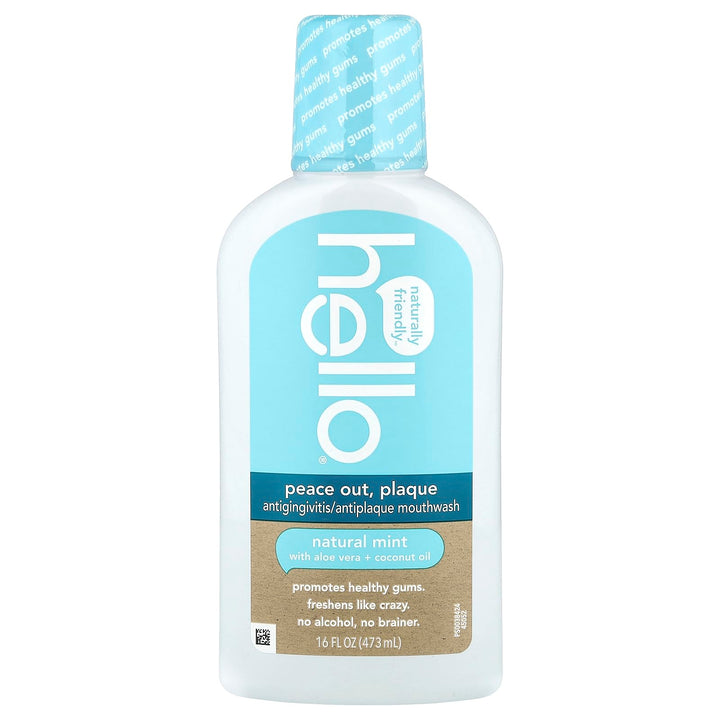 Hello, Mouthwash, Antigingivitis, Natural Mint, 16 fl oz - 2 Pack