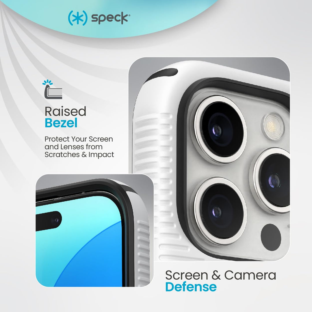 Speck CandyShell Grip Case - iPhone 16 Pro Slim MagSafe - White/Black Retail $39.95