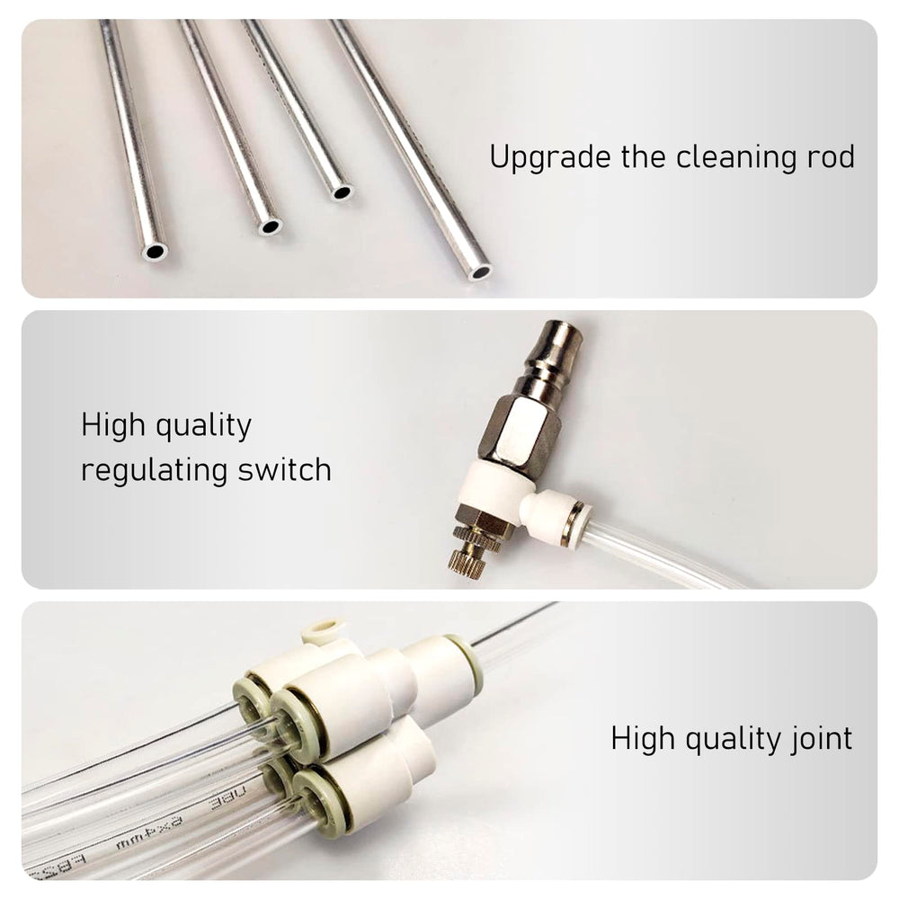 Jawmoy 1 PC Pneumatic Carbon Deposition Cleaning Tools with Adjustment Switch Carburetor Carbon Deposit dirts Jet Cleaning Equipment (Silver) Retail $18.99