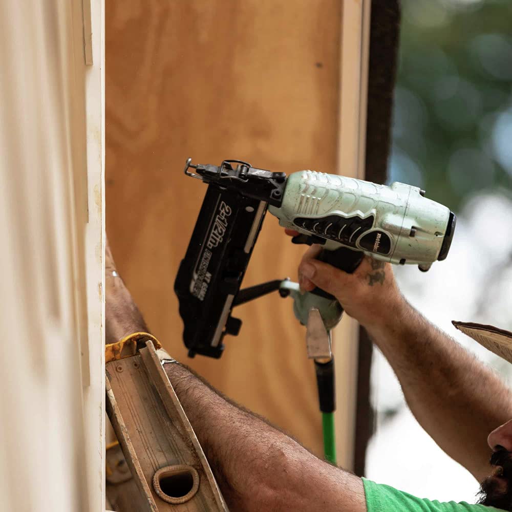 Metabo HPT Finish Nailer with Air Duster, Pro-Preferred Pneumatic Power Nailers, Ideal for Molding, Chair Rail, and Cabinetry, Lightweight 3.7 lbs, 16 Gauge, 1" to 2-1/2" Finish Nails, NT65M2S Retail $179.00