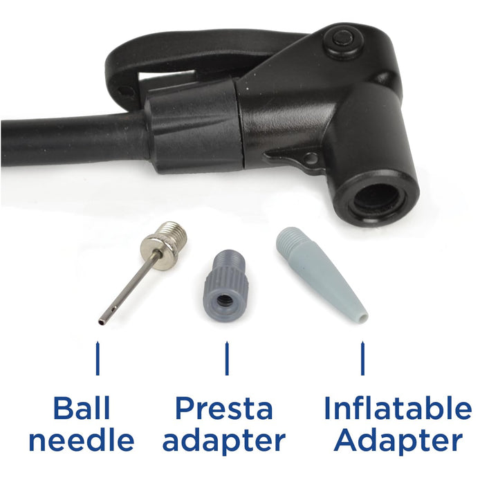 Zefal Little Big Air Universal Foot Floor Pump Ã¢â‚¬â€œ Portable, 80 PSI Bike Tire & Ball Pump Ã¢â‚¬â€œ Compact, Lightweight, Fits Schrader & Presta Valves, 1.15 lb