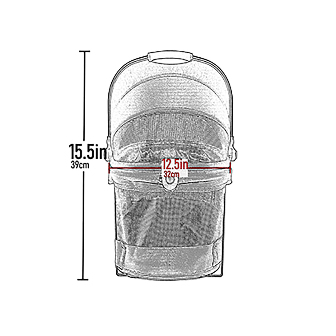Pet Gear No-Zip View 360 Ultra Lite Pet Safety Carrier & Car Seat for Small Dogs & Cats Push Button Entry, 15", Jet Black Retail $69.98