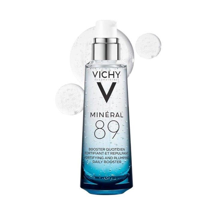 Vichy Mineral 89 Fortifying & Hydrating Daily Skin Booster, Pure Hyaluronic Acid Serum For Face, Plumps & Hydrates, Repairs Skin Barrier, Lightweight Moisturizing Gel, Fragrance Free & Oil-Free