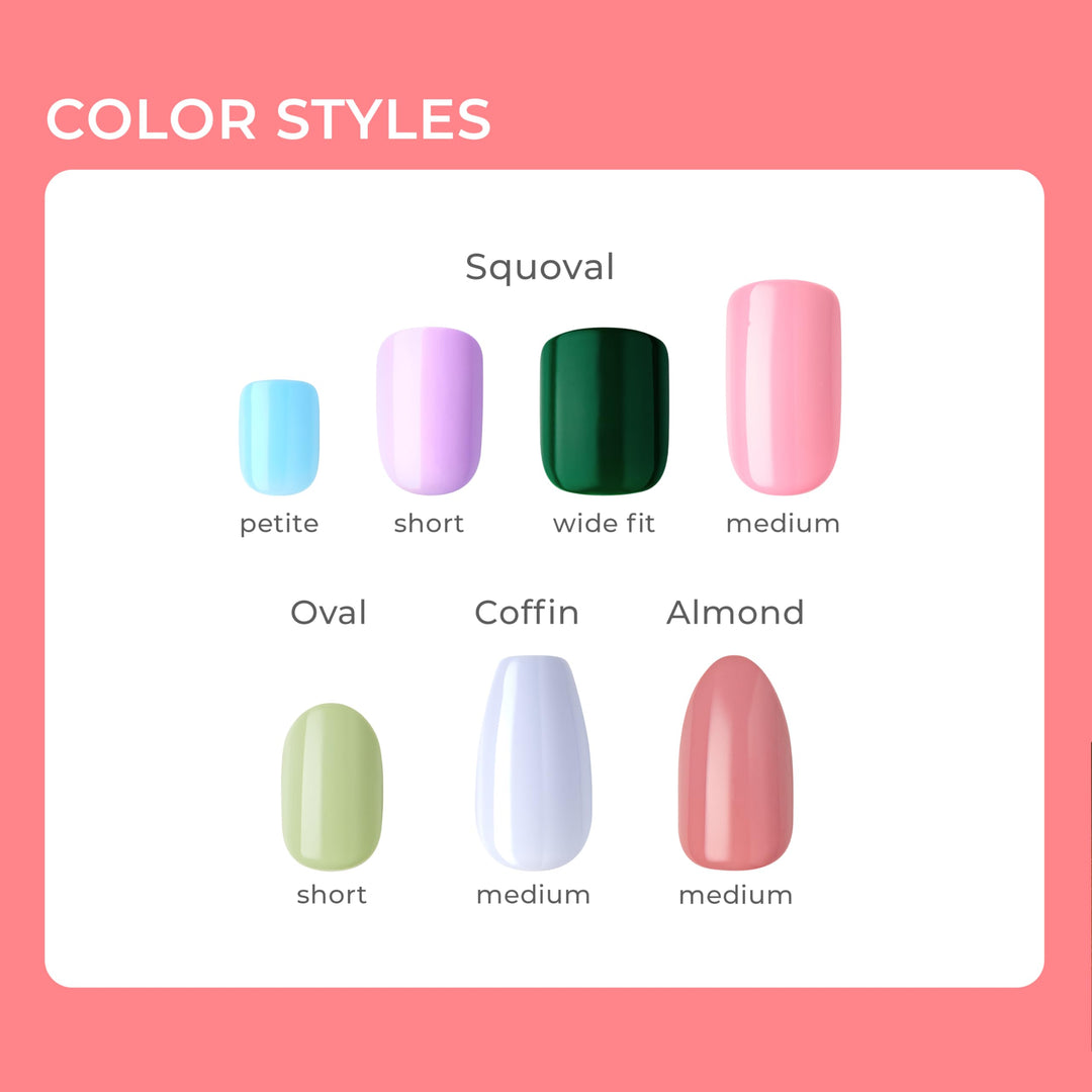 KISS imPRESS Color Polish-Free Solid Color Press-On Nails, PureFit Technology, Short Length, 'Reddy or Not', Includes Prep Pad, Mini Nail File, Cuticle Stick and 30 Fake Nails