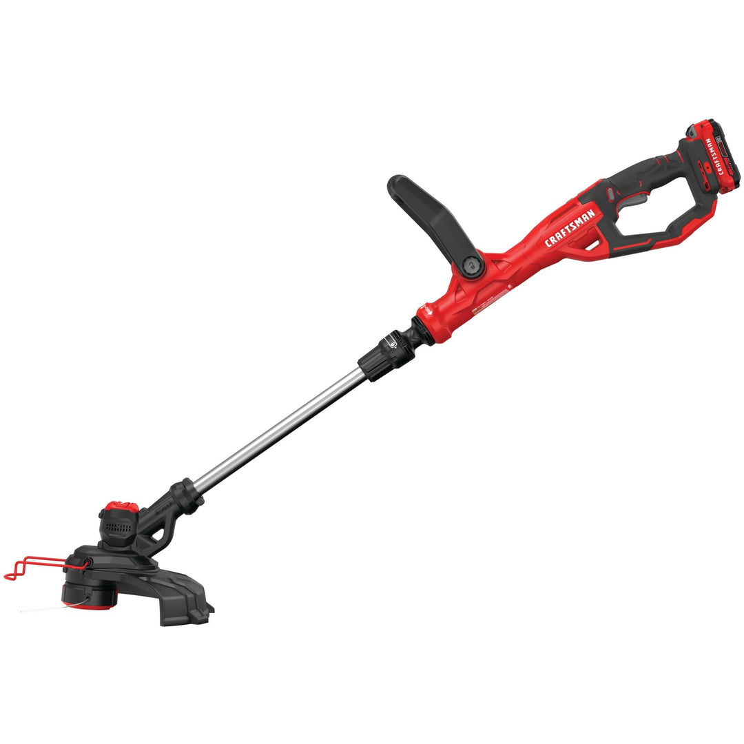CRAFTSMAN V20 Weed Wacker Cordless String Trimmer and Edger, Weed Eater Includes 2.0 Ah Battery and Charger, Lightweight, Extended Runtime, 2 Speed (CMCST900D1) Retail $119.00