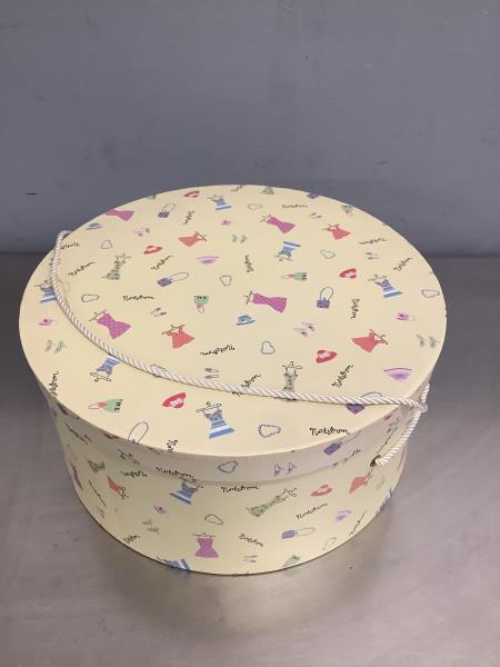 Nordstrom Hat Box - Fashion Print, Round, Yellow Retail $25.00