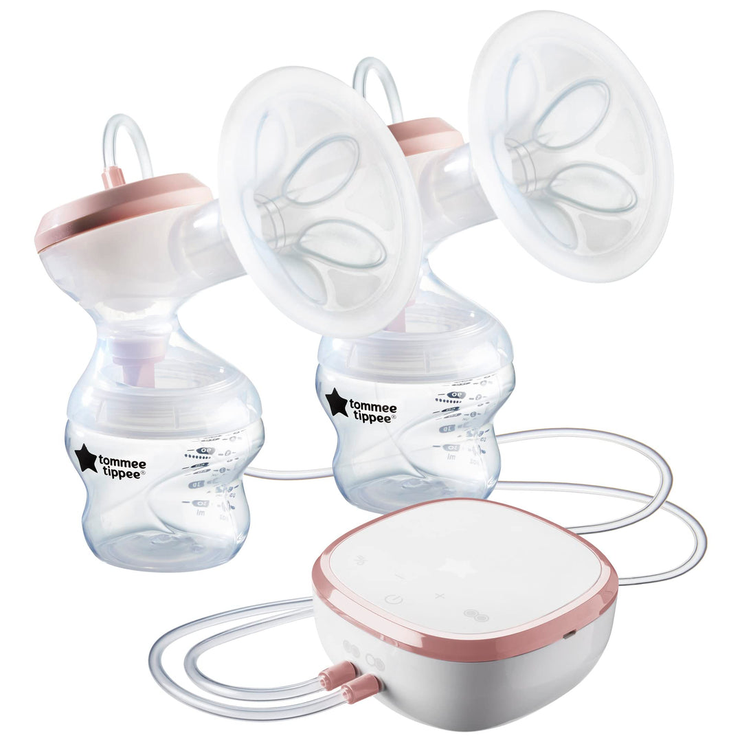 Tommee Tippee Made for Me Double Electric Breast Pump, Baby Bottles Included, 9 Express Modes, Massaging Cushions, USB Rechargeable Portable Breast Pump, Strong Suction, Quiet Retail $86.00
