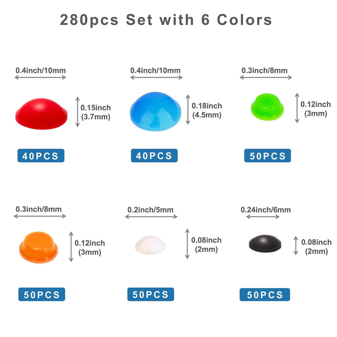BLEWAY Bump Dots for Visually Impaired 180Pcs Combo Pack - Low Vision Aids Braille Stickers Raised Tactile Dots for Elderly, Blind (Yellow&Red&Blue&White&Black) Retail $9.99