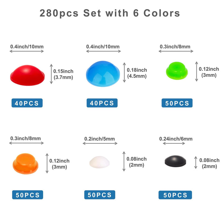 BLEWAY Bump Dots for Visually Impaired 180Pcs Combo Pack - Low Vision Aids Braille Stickers Raised Tactile Dots for Elderly, Blind (Yellow&Red&Blue&White&Black) Retail $9.99