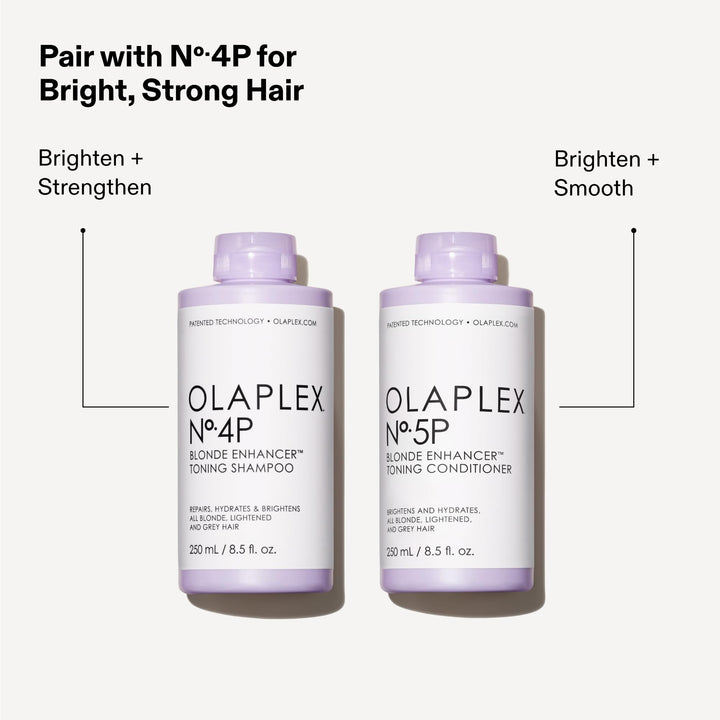 Olaplex NÃ‚Âº. 5P Blonde Enhancer Purple Toning Conditioner: Neutralizes Brassiness & Strengthen | Repairs Damages & Hydrates Hair | For Coily, Curly, Straight, and Wavy, 250 mL / 8.5 Fl. Oz.