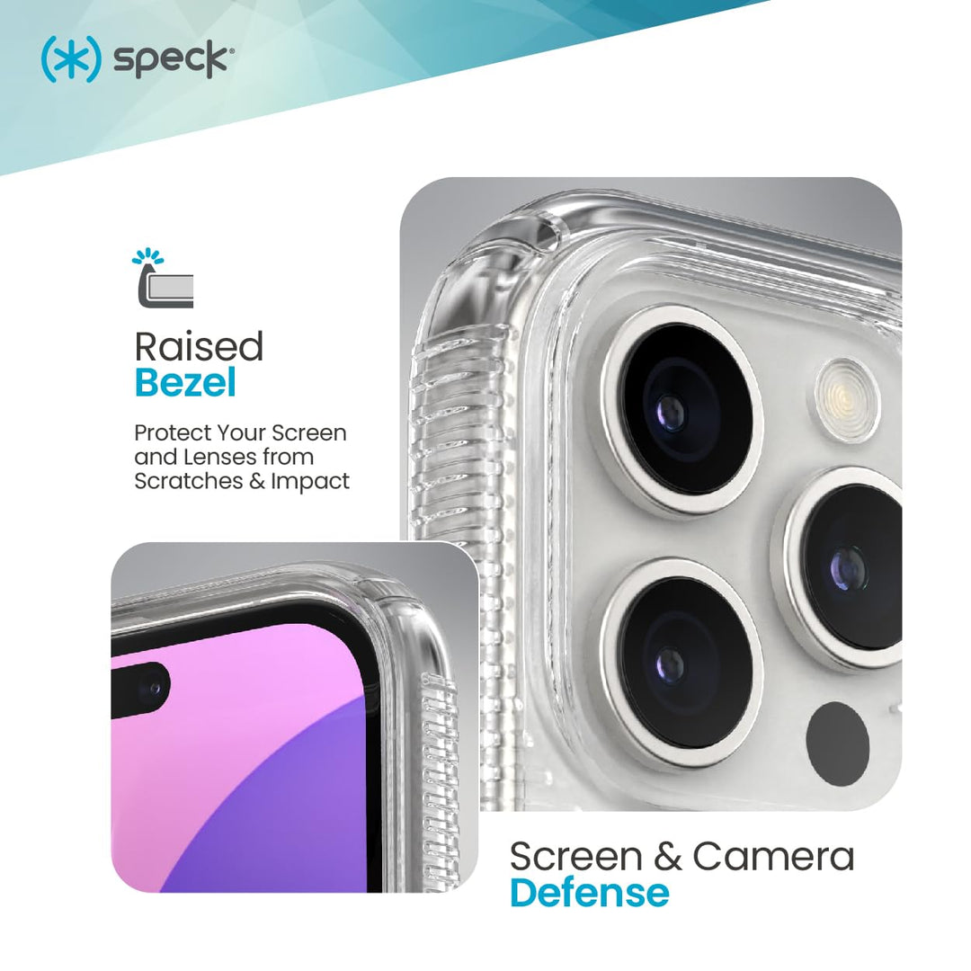 Speck Clear iPhone 16 Pro Max Case - Slim Phone Case iPhone 16 Pro Max - iPhone 16 Pro Max Phone Case - MagSafe - GemShell - Crystal Clear Retail $9.57