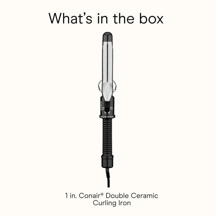Conair Instant Heat 1-Inch Curling Iron, 1-Inch Barrel Produces Classic Curls, Hair Curler for Short, Medium, and Long Hair, 25 Heat Setting Curling Iron, Black Retail $19.99