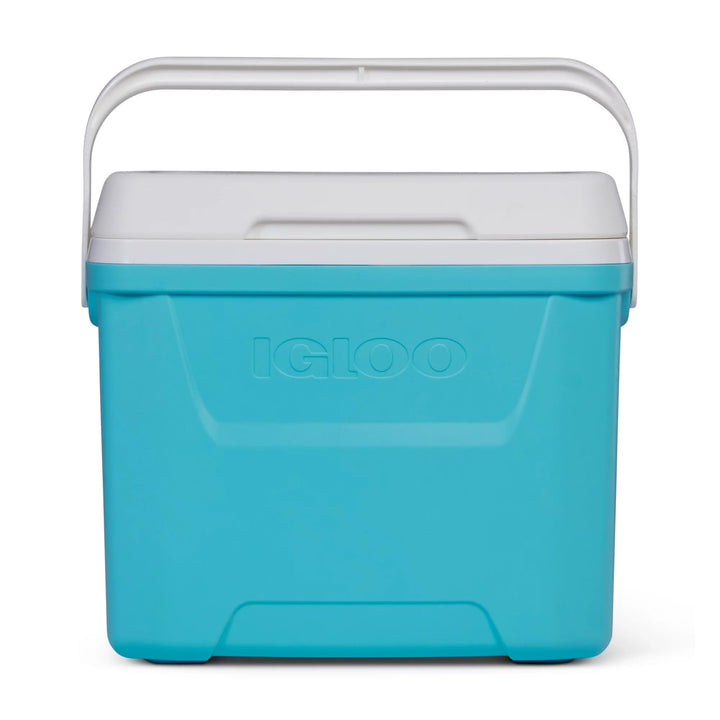 Igloo Updated Laguna 28Qt, 26L Hard Sided Ice Chest Cooler, Insulated, Portable for Beach, Camping, Picnics, Fishing, Boating, Barbecues in Aquamarine/White, Improved Performance Retail $23.38