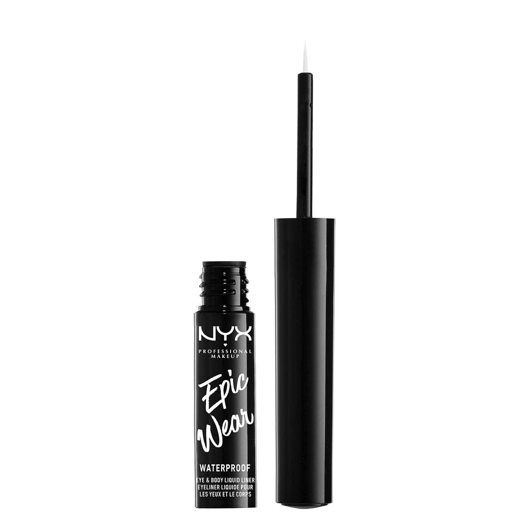 NYX Professional Makeup Epic Wear Metallic Liquid Liner, Long-Lasting Waterproof Eyeliner - Silver Metal Retail $12.00