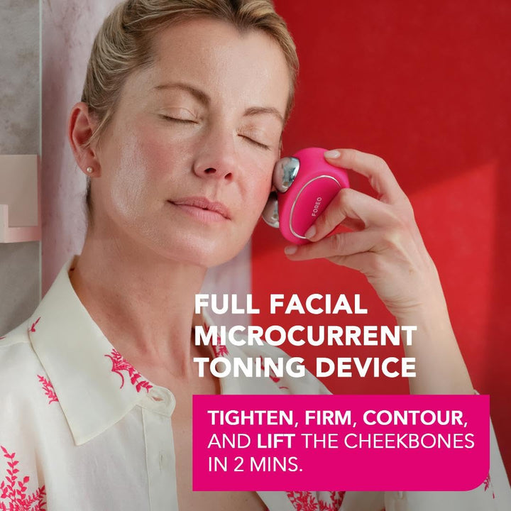 FOREO Bear Microcurrent Facial Device - Face Sculpting Tool - Instant Face Lift - Firm & Contour - Non-Invasive - Increases Absorption of Facial Skin Care Products - Fuchsia Retail $329.00