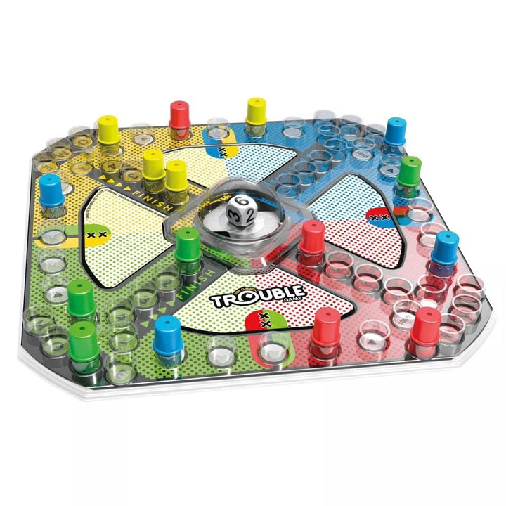 Hasbro Trouble Board Game - 1 Set, Classic Pop-O-Matic Race Game for Ages 5 and Up, 2 to 4 Players