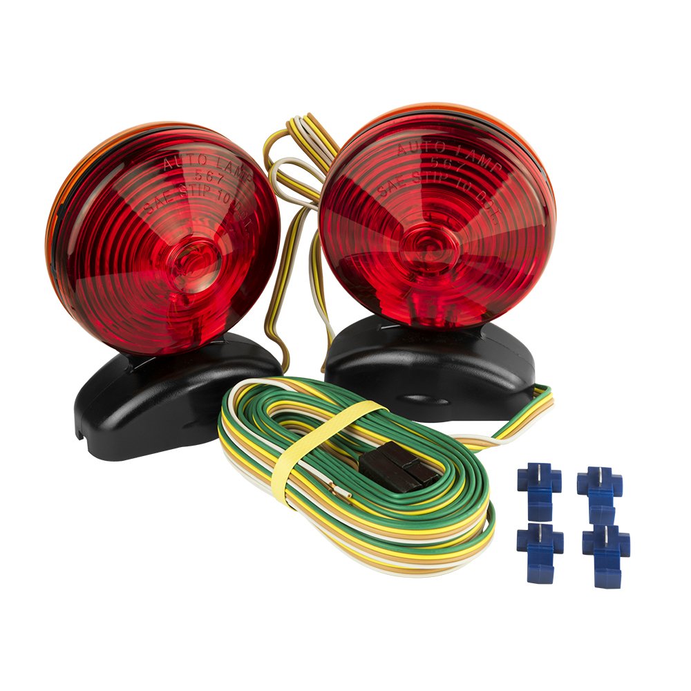 Blazer International C6300 2-Sided Magnetic Trailer Towing Light Kit, Red and Amber Retail $69.29
