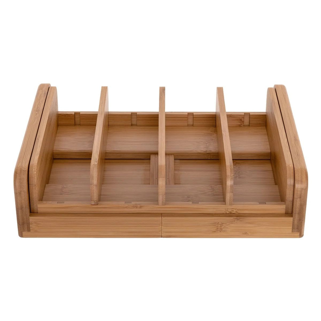 Seville Classics Expandable Cabinet Organizer, Brown Bamboo, 12.83" x 22.5" x 3.23" H Retail $19.99